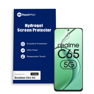 Realme C65 5G Compatible Premium Hydrogel Screen Protector With Full Coverage Ultra HD